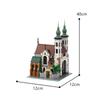 124447 Architectural Assembly of Church Building Blocks Set