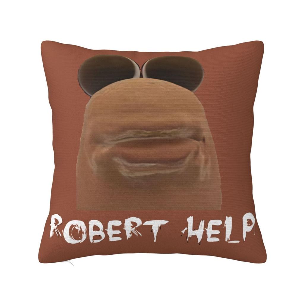 Marcus The Worm Robert Help 5861933095.6072 Square Pillow Cases Cushion Cover Custom Zippered Decorative Pillowcase For Home 18"