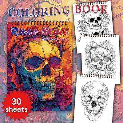 Spiral Coloring Book -30 Sheets Adult Coloring Book, 11.2 X 8.3 Inches, 100g Thick Paper, Drawing Book, Homecoming Holiday Gift