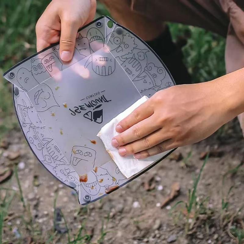 Talheres dobráveis leves para áreas externas Tigela portátil Prato de jantar Filtro de café Funil Copo de água Talheres multiuso para acampamento