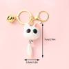 Kreativer Schlüsselanhänger mit Katzenkopf und großen Augen im Cartoon-Stil, süßer Katzenkopf-Anhänger, langlebig, exquisiter 3D-Schlüsselring, zum Aufhängen an ein Paar