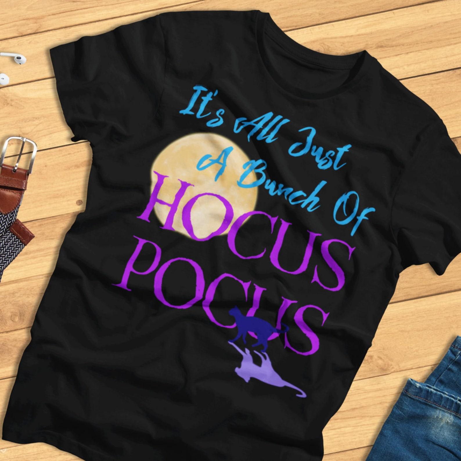 It s All A Bunch Of Hocus Pocus! Funny Halloween Witch T-Shirt 2XL