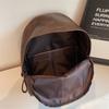 Fashionable PU Leather Backpack with Adjustable Shoulder Straps Simple Design Suitable for Daily Use Travel Shopping and Other Scenarios No Pendant