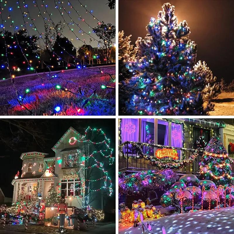 Outdoor Solar String Light LED Fairy Garland Copper Wire Light Garden Yard Party Christmas Decoration Lamp 8 Mode