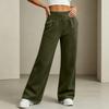 Pantaloni della tuta da donna casual colorati, vestibilità ampia, gamba larga, con elastico in vita