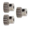 3PCS RC Car Motor Gear M0.6 3.175mm Bore Steel Powder Alloy Pinion Motor Gear Replacement 21T