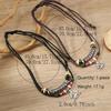 TEMU new product 1-piece set personalized fashion wax line beaded wood bead lotus pendant necklace new