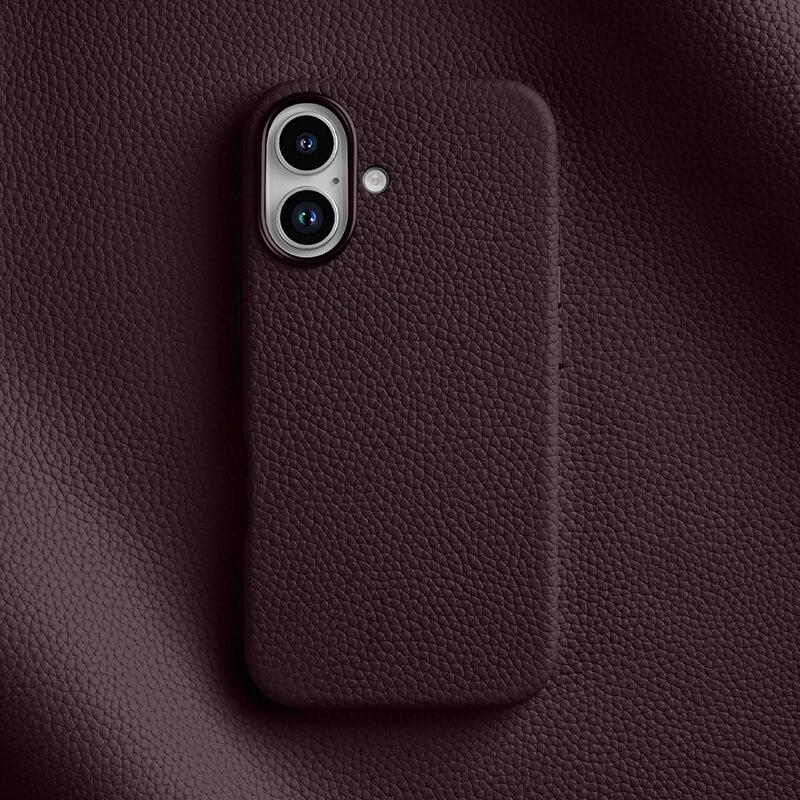 Melkco All-inclusive Genuine Leather Mobile Phone Case for IPhone 16 17 Plus with Magnetic Luxury Mobile Phone Protective Case Genuine Leather&For iPhone 16 фиолетовый