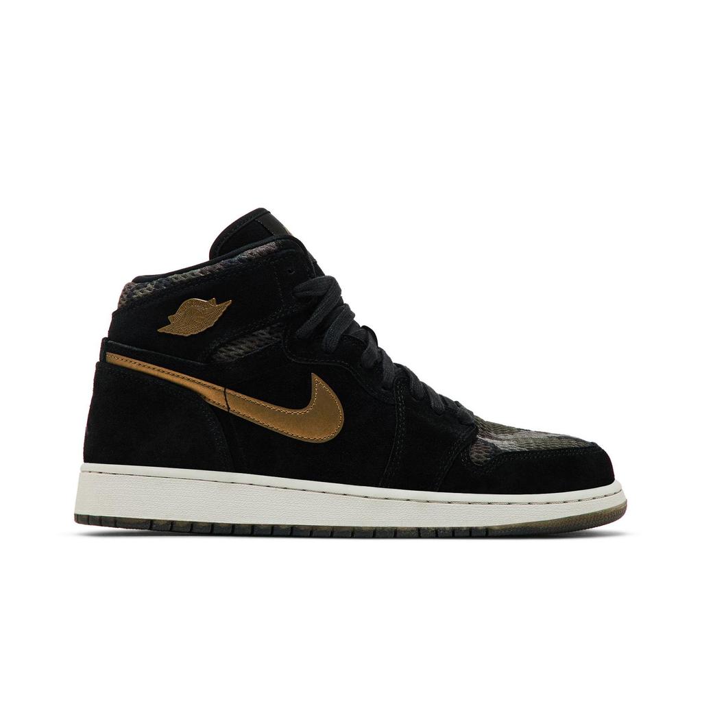 Air Jordan 1 Retro High GG Heiress 'Camo' (Unisex) Black / Dark Brown-Camo Kids' Basketball Shoes 832596 030