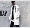Herr Mellanlång Huvförsedd Vindjacka: Trendig Koreansk Stil Hip Hop Cape, Stor Storlek, för Höst/Vinter