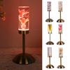 Desk Lamp Preserved Flower Acrylic LED Night Light Creative Ambient Lamp with Eternal Rose Lavender Design Warm Glow Light for Bedroom Living Room