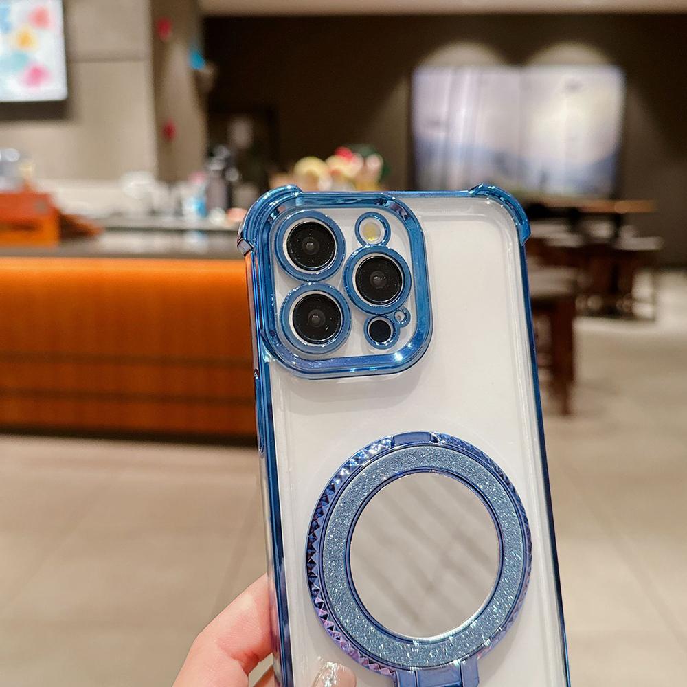 Beschichtung Spiegelhalter Ständer Weiches Silikon Vier Ecken Luftkissen Stoßfeste Schutzhülle für Samsung Xiaomi Poco Redmi