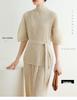 2026 Spring Miyake High-End Pleated Batwing Sleeve Casual Top