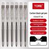 TOME TM701 Carbon Black Click Gel Pen, 0.5mm, Black Ink for Exams