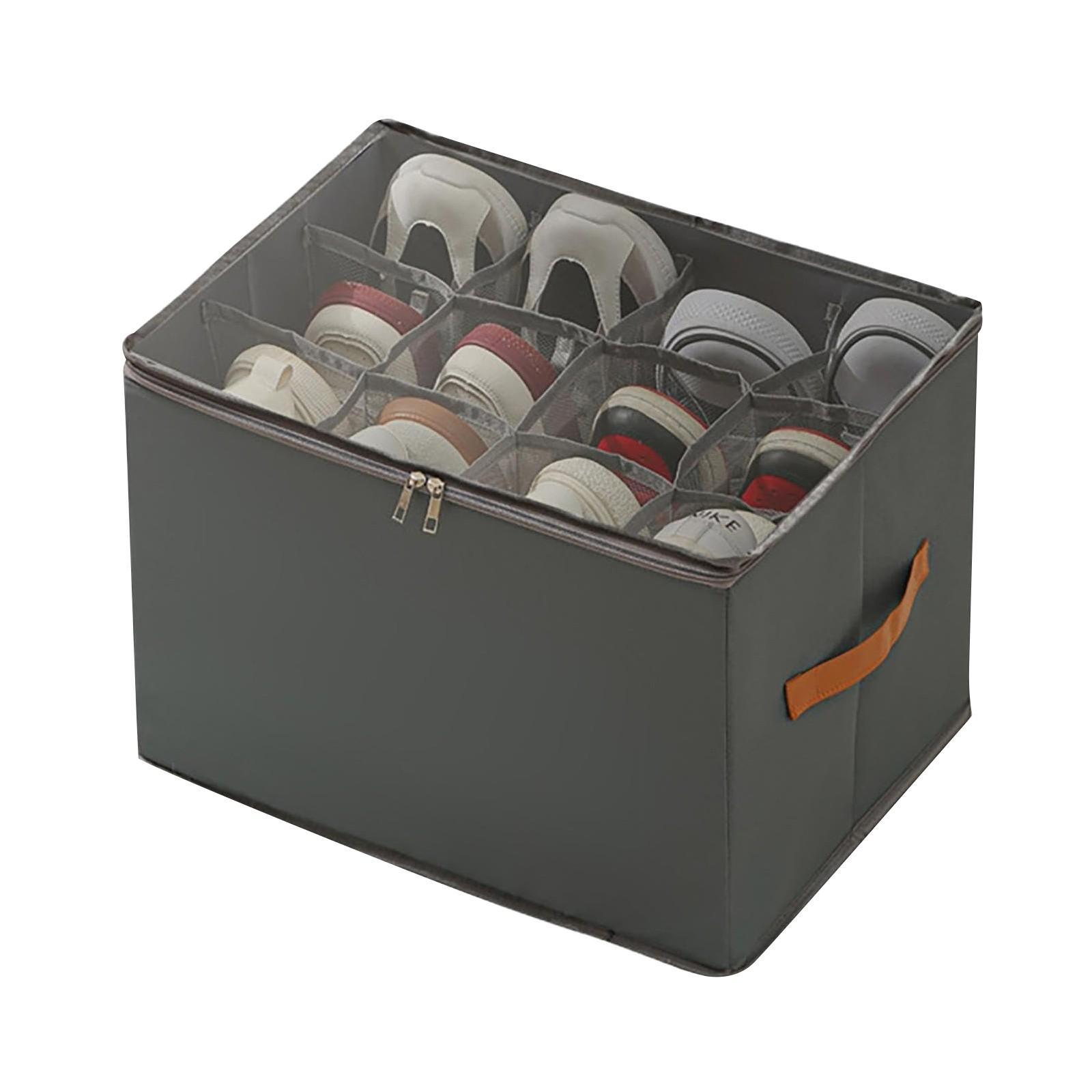 

Органайзер для обуви для шкафа, тканевые кубики для хранения обуви под кроватью, органайзер для хранения обуви, складывающийся в стопку, чехол для хранения обуви для фигурок One Size