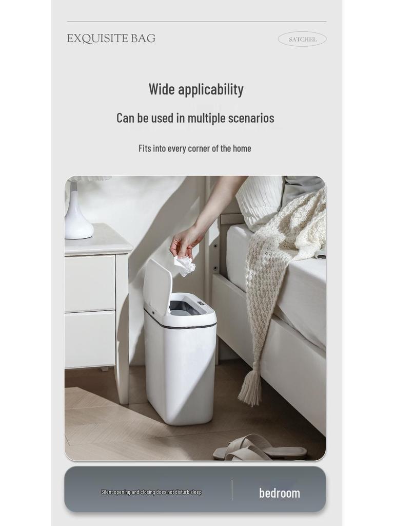 Pattumiera Intelligente Impermeabile IPX5 con Display LED, Coperchio Silenzioso e Attivazione a Pedale