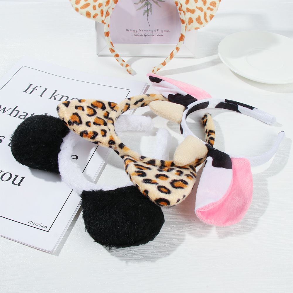 Halloween Christmas Cosplay Dog Zebra Cartoon Party Supply Hair Accessories Hair Band Animals Ears Headband