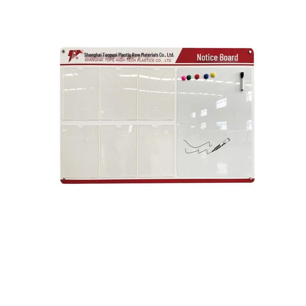 Wall-Mounted A4 Magnetic Display Board for Notices and Signs