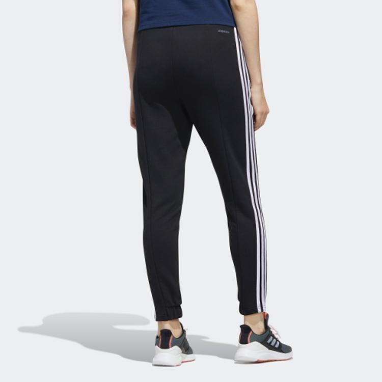 adidas Neo Solid Color Elastic Waist Sports Pants Women Pants Black FP7317