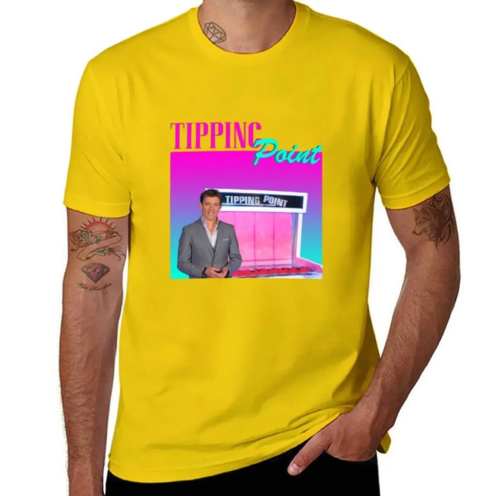 Tipping Point SS18 T-Shirt Anime Koreanische Mode Oversized Schwarze T-Shirts für Herren