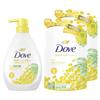 Dove Mimosa Body Soap (Body Wash) 470g + 2 X 330g Refills