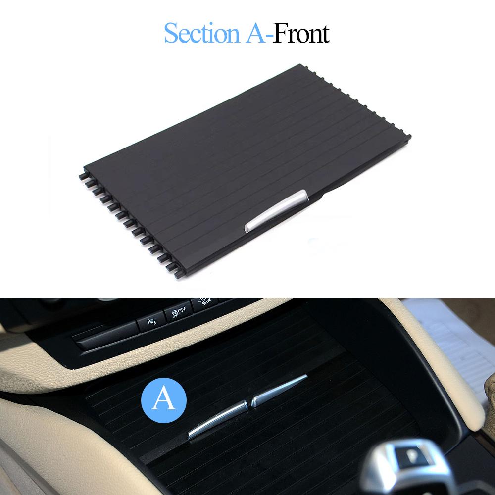 E70 E71 E72 Front Rear Interior Central Drink Water Cup Holder Cover Zipper Roller Blind Curtain For BMW X5 X6 2007-2014 Section A