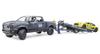 Bruder 02504 RAM 2500 Power Wagon and Roadster Racing Team, Yellow and Blue