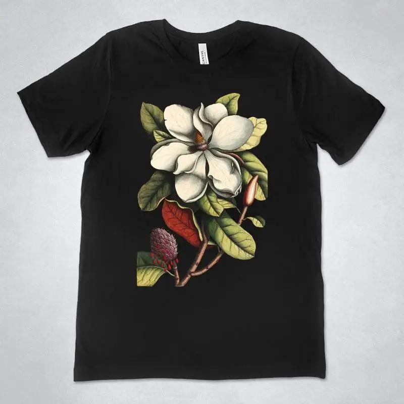 

MAGNOLIA GRANDIFLORA t shirt Flower Botanical Vintage S разноцветный