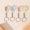 Glow Cup Fruit Ice Cream Keychain Milk Tea Flower Slice Keyring Grape Pendant   Car Keychain