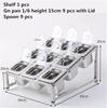 Stainless Steel Transparent GN Pans Visible Food Exhibition Plate Basin Tray Milk Tea Shop Basin Container Storage Box with Rack