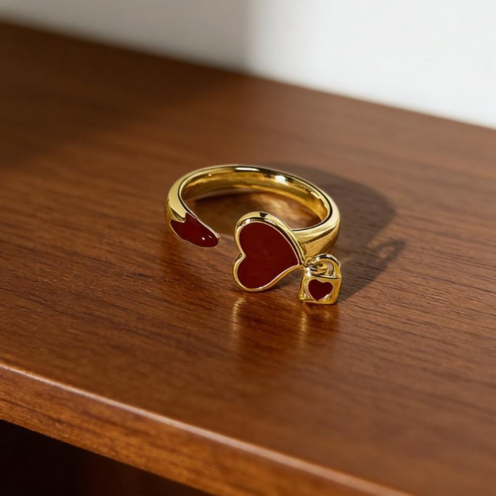 

Vintage Party Accessory Ring Adjustable Luxury Vintage Bowknot Open Ring Women S Aesthetic Ring Skin-Friendly For Party Everyday
