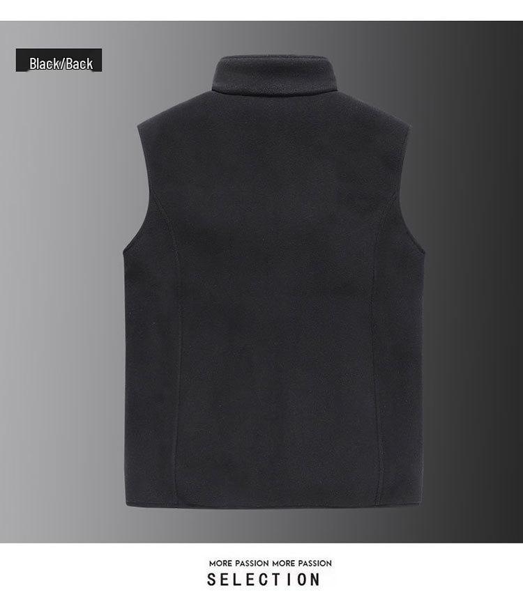 Herren Plus Size Wendeweste mit Stehkragen aus Fleece