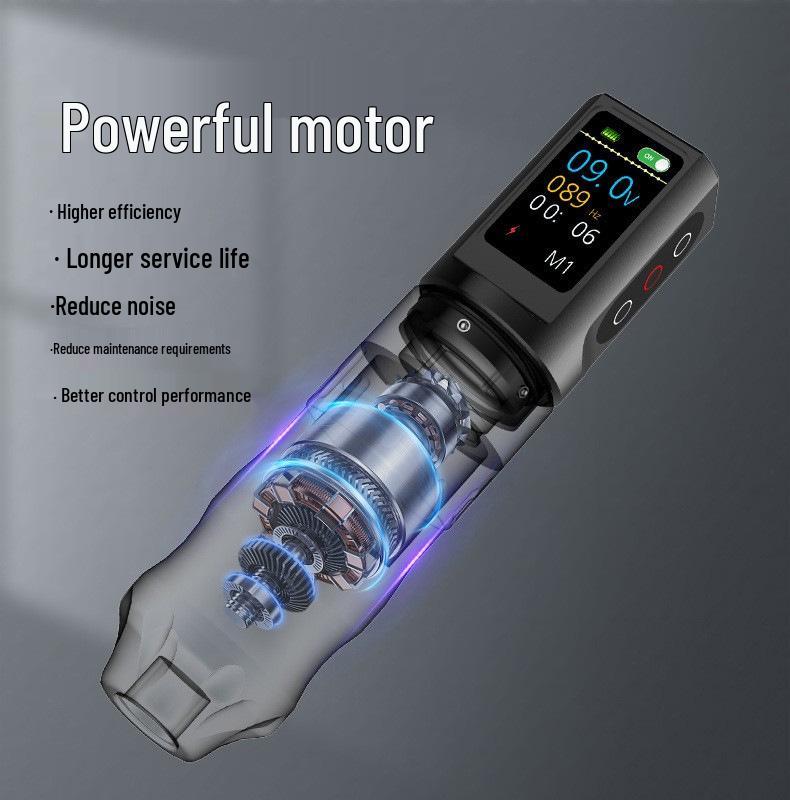 Yilong Wireless Adjustable Stroke Tattoo Pen with Color Screen