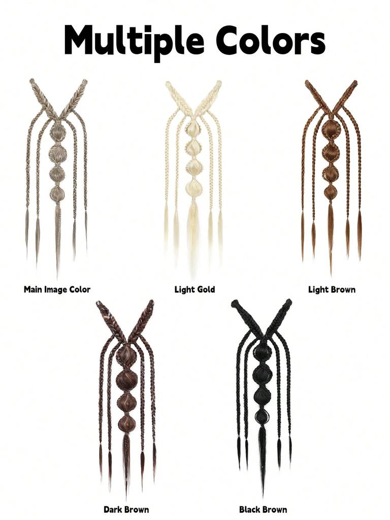 Clip-on Braided Hair Extensions - Bohemian-style Holiday Princess Braids