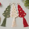 Bohemian Tassels Christmas Tree DIY Material Pack Set Handwork Wall Hanging XmasTree Macrames Kits for Living Room Decor