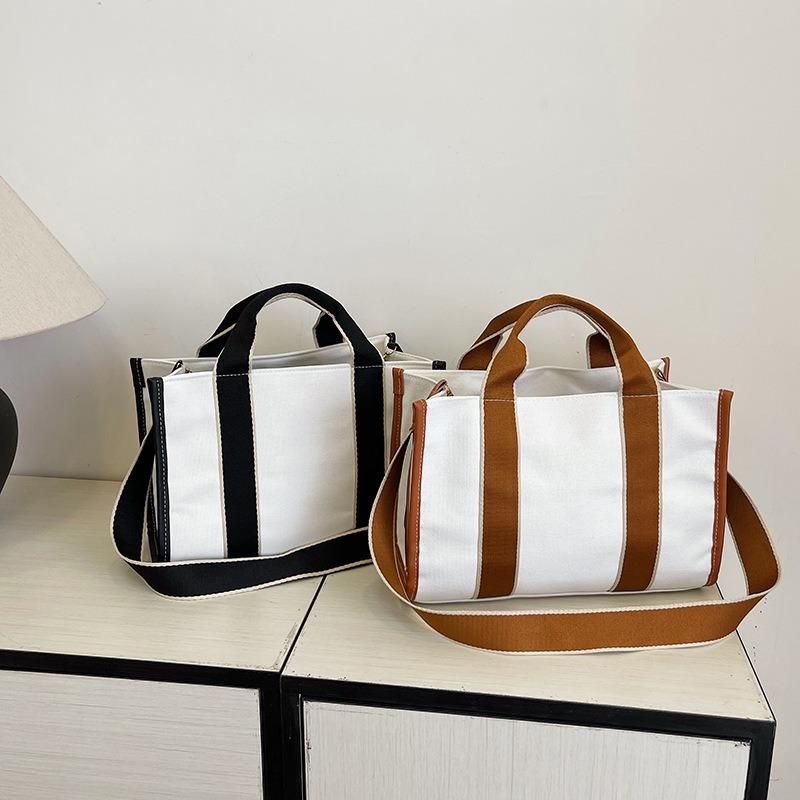 Mode Canvas Tasche Koreanisch Instagram Große Kapazität Handtasche Damen Pendler Schulter Crossbody Tragetasche