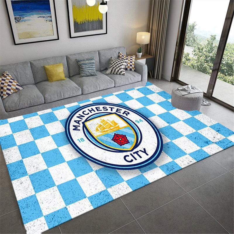 Manchester City FC Carpet Rug for Living Room Bedroom Home Sofa Decoration,Kids play Non-slip Floor Mat