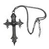 Stylish Gothic Inspire Necklace With Intricate Crosses And Heart Detail