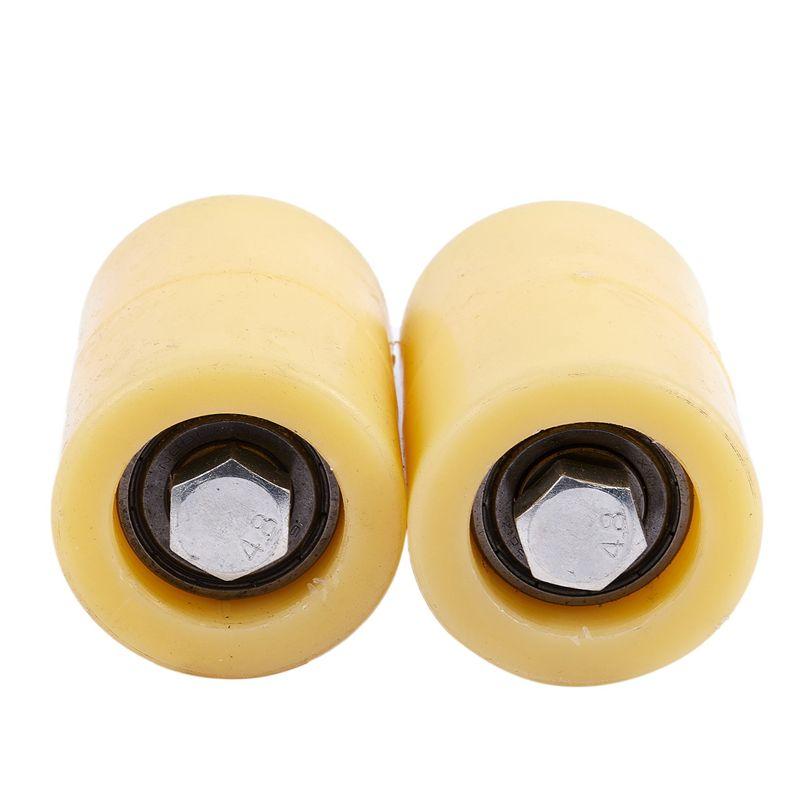 Aug. 6PCS 50X70mm PP Steel Flat Roller Bearing Guiding Wheel 6201 Screw For Electric Door Sliding Gate