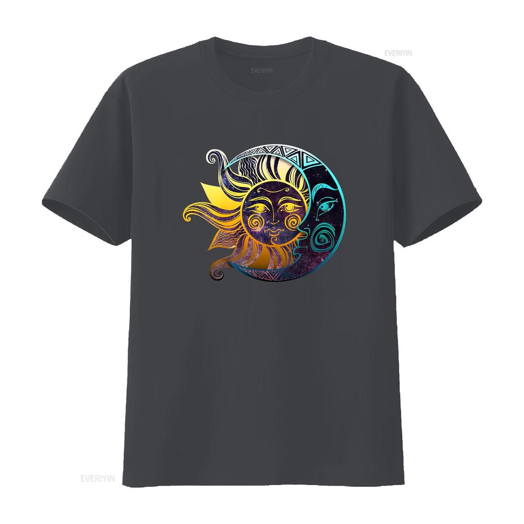 Live By The Sun Love Moon T Shirt And Trendy Spiritual Nature Bohemian Lover  vintage Washed fashion homme designer clothes