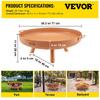 Fire Pit Bowl, 30-Inch Deep Round Carbon Steel Fire Bowl, Wood Burning for Outdoor Patios, Backyards & Camping Uses, with A Drain Hole, Portable