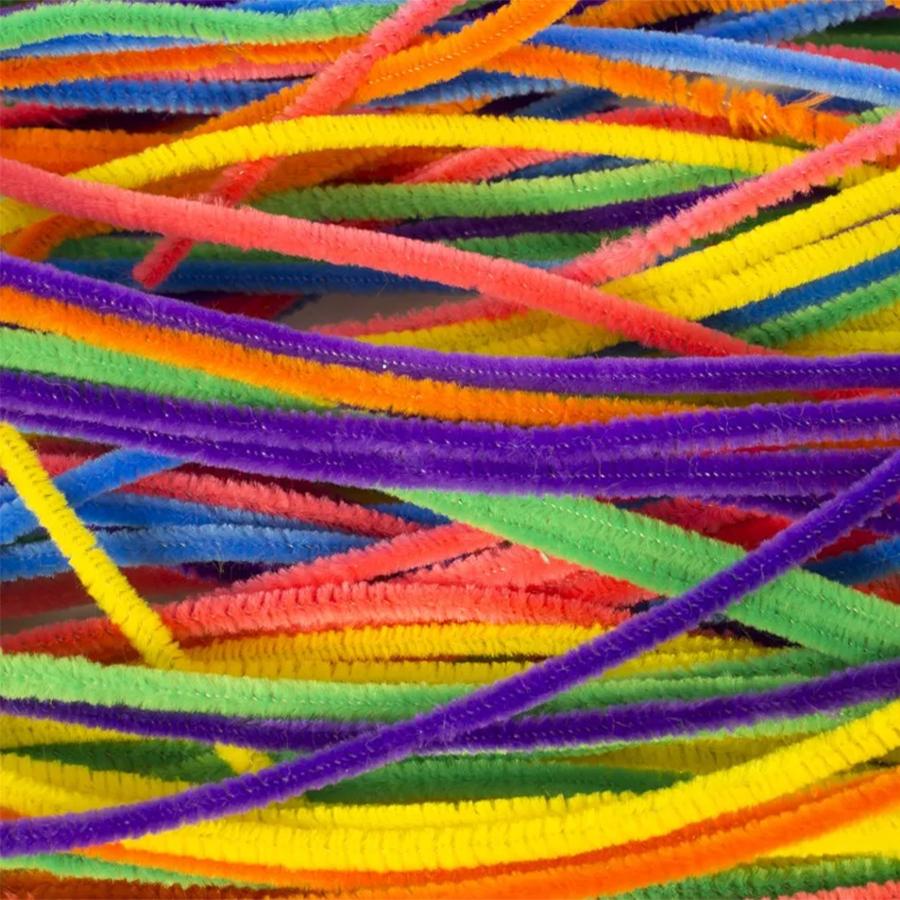 150/300pcs Colorful Chenille Stem Pipe Cleaner Handicraft DIY Art Furry Strip for Festival Party Birthday Indoor Decor XJM