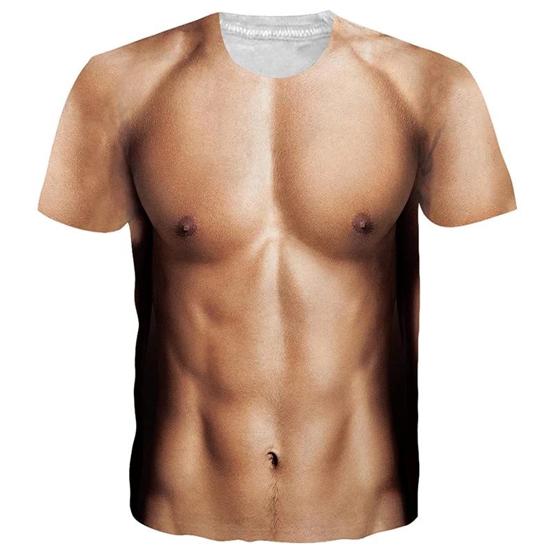 Nuova T-shirt da Uomo Sexy, Divertente, Sfacciata con Stampa di Fantasie e Elementi Street, Girocollo alla Moda, Taglia Larga