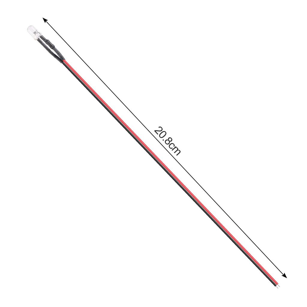 10pcs 5mm Prewired LED Diode 12 Volt Led Light Emitting Diodes Micro Led Lights Diodes for Model Assortment Kit