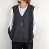 Spring and Autumn Hollow Out Sleeveless Women Knitted Vest Sleeveless Sweater V-Neck Knitted Top Plus Size