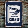 Please Before You Leave Clean Up Reminder Tin Sign Vintage Durable Metal Plaque Wall Decor Home Office Bar Man Cave Wall Art