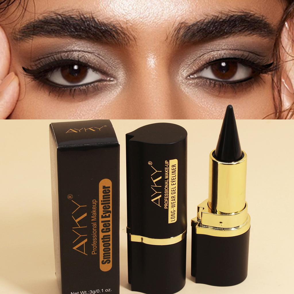Glatter Gel-Eyeliner-Stift Wasserdicht Silber Schwarz Hohe Pigmentierung Wischfest Eyeliner-Stift Mehrfach verwendbar Lidschatten Make-up Kosmetik