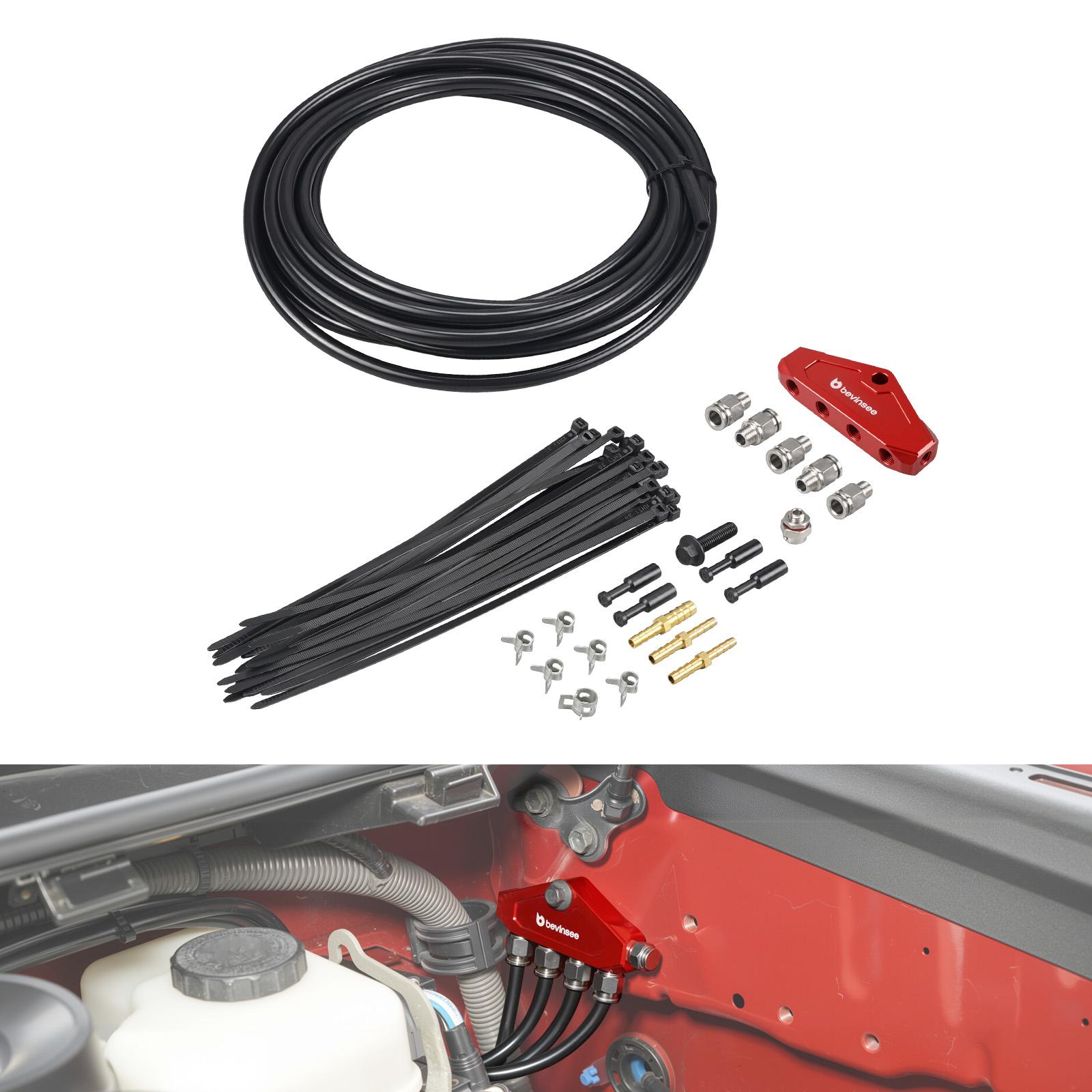 

BEVEE Universal Differential Breather Kit for Toyota Tacoma/4Runner/Tundra/FJ Cruiser Off-road, Universal Car Accessories красный