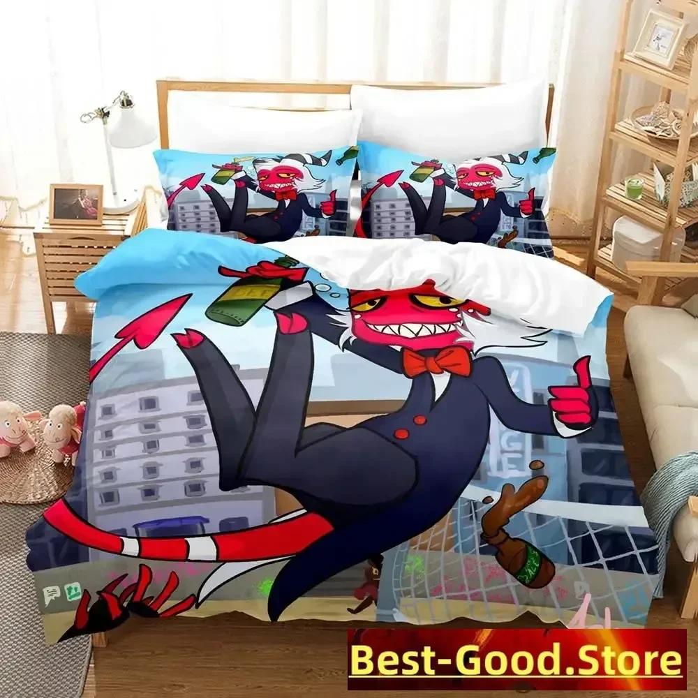 Moxxie Boss Anime Parure 3D Printed Bed Set Duvet Cover Pillowcase Bedding Set Linen Sheet Quilt Cover Full Queen King Size