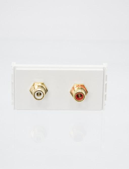 Vivolink Wi221285 Electrical Outlet 2 X Rca White